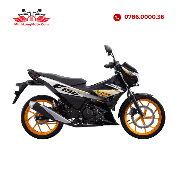 Satria VN 2023 Đen trắng mâm cam